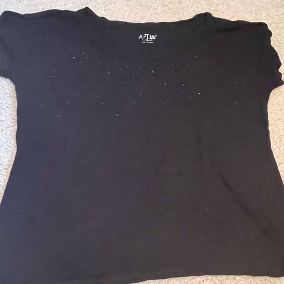 APT 9 Womens XS Cold Shoulder Oversized Beaded Tees - Picture 6 of 10